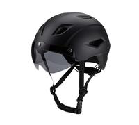 Perfeclan Casco da Bici per Bambini Casco da Bicicletta per Bambini Ventilazione Portatile Cappello da Bici Imbottito Rimovibile con Visiera per Sport all'Aria, Nero