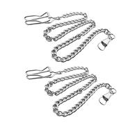 Perfeclan Collana a Catena con Supporto per Orologio Da Taschino Girevole Tenuto in Mano con Pugno di Metallo Antico, Argento