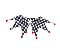 Perfeclan Collari da Clown di Halloween, pratici Accessori Premium per Costumi da giullare per Le Feste, Nero Bianco