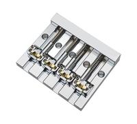 perfeclan Componente di ricambio professionale per ponte per basso a 4 corde, attrezzatura per strumenti musicali per chitarre elettriche, Argento