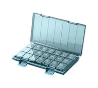 perfeclan Contenitore settimanale per pillole con 21 scomparti, portapillole giornaliero 3 volte al giorno per viaggi all'aperto per olio di pesce, Blu