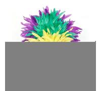 perfeclan Copricapo di piume, maschera di piume per adulti e bambini, fascia per capelli, accessori per foto, travestimento da cosplay per il festival del, Verde Giallo