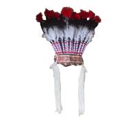Perfeclan Copricapo Indiano con Piume, Cappello Indiano, Regalo per Lo Spettacolo di Halloween
