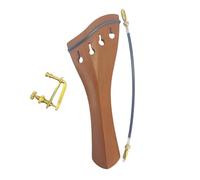 perfeclan Cordiera per violino 4/4 con budello, robusta, professionale, portatile, con piastra di trazione, parti di ricambio per regalo di compleanno, Marrone