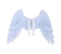 Perfeclan Costume da Angelo con Piume per Adulti, Decorazione per Feste a Tema, Regalo di Compleanno, Bianco