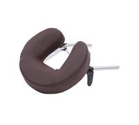 perfeclan Culla per il viso con cuscino per lettino da massaggio, comoda staffa in lega di alluminio PU e spugna, robusto cuscino poggiatesta portatile, CaffÈ