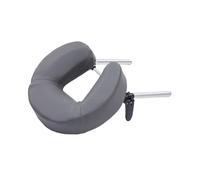 perfeclan Culla per il viso con cuscino per lettino da massaggio, comoda staffa in lega di alluminio PU e spugna, robusto cuscino poggiatesta portatile, Grigio