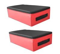Perfeclan Cuscino per Sollevamento Pesi, Silenzioso, Cuscino per stacco da Terra, Portatile con Maniglia, antirumore per la Protezione del Pavimento per manubri, Rosso Nero