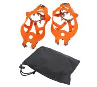 Perfeclan da 18 punte per scarpe, copriscarpe, da ghiaccio versatili e portatili, per uomo e donna, per arrampicata invernale, pesca, jogging, Orange L