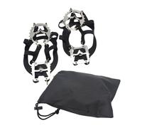 Perfeclan da 18 punte per scarpe, copriscarpe, da ghiaccio versatili e portatili, per uomo e donna, per arrampicata invernale, pesca, jogging, Black L