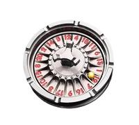 Perfeclan Dadi della Roulette Roulette in Metallo Unico D20 Gioco da Tavolo Antico con Confezione Regalo Dadi Meccanici Dadi in Metallo per Bar Gioco Notturno, Nero