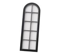 Perfeclan Decorazione per Finestra ad Arco 1/12 Accessori Fai da Te Mini Modello di Finestra in Miniatura Mobili per Micro paesaggi Decorazioni paesaggistiche, 12 Cm Nero