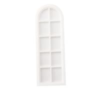 Perfeclan Decorazione per Finestra ad Arco 1/12 Accessori Fai da Te Mini Modello di Finestra in Miniatura Mobili per Micro paesaggi Decorazioni paesaggistiche, 12 Cm Bianco