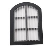 Perfeclan Decorazione per Finestra ad Arco 1/12 Accessori Fai da Te Mini Modello di Finestra in Miniatura Mobili per Micro paesaggi Decorazioni paesaggistiche, 10.3 Cm Nero