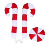 perfeclan Decorazioni natalizie per auto, ornamenti natalizi, accessori per auto, kit di decorazioni per auto per festival, automobili, SUV, famiglie, amici, Bastoncino di Zucchero 44 Cm