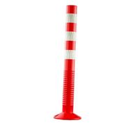 perfeclan di parcheggio in PU con protezione in 70 cm di altezza, accessorio robusto per aree sensibili al traffico, hotel, comunità residenziali, Rosso E Bianco