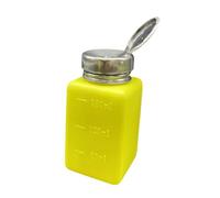 perfeclan Dispenser per pressione, flacone di pompaggio vuoto, contenitore a pressione per struccante, salone personale, smalto per unghie giallo, 180 Ml