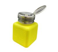 perfeclan Dispenser per pressione, flacone di pompaggio vuoto, contenitore a pressione per struccante, salone personale, smalto per unghie giallo, 120 Ml