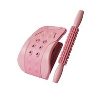 perfeclan Dispositivo di decompressione spinale con rullo massaggiante, barella per la schiena, tavola spinale, supporto per il collo, per, per, Rosa