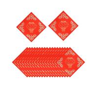 Perfeclan Distici Cinesi Rossi di Carta Xuan Doufang per Porte, Quadrati Scrivibili, Decorazioni per Il Capodanno Cinese 2026, Carta con Caratteri Fu Vuo, 20 Pezzi 34 cm
