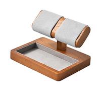 Perfeclan Espositore per orologi in legno, portatile, organizer per orologi da polso e braccialetti per scrivania