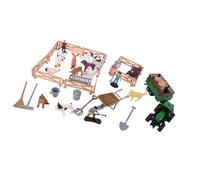 Perfeclan Figure di Animali da Fattoria, Micro Paesaggio, Texture dettagliata, Giocattoli educativi, Custode dello Scenario, Modello di Giardino delle Fate, 42 Pz