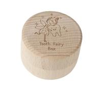 perfeclan First Collection Memorial Box Porta Denti Capelli Fetali Contenitore Portatile per Denti Persi Scatola Porta Denti in Legno per Regalo di Compleanno, Style a