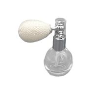 perfeclan Flacone spray in silicone e vetro, design retrò, opzione regalo per extension per capelli, diffusore di oli essenziali ricaricabile, Bianco