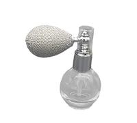 perfeclan Flacone spray in silicone e vetro, design retrò, opzione regalo per extension per capelli, diffusore di oli essenziali ricaricabile, Grigio