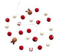 Perfeclan Ghirlanda di Palline di Feltro Natalizie, Ghirlanda Creativa per Feste di Natale, Multiuso, per mensole, Interni ed Esterni, Alce