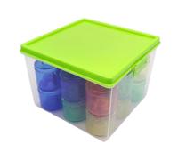 Perfeclan Giocattoli impilabili, vasi impilabili, Giocattoli con l'acqua, coordinazione Occhio-Mano, Divertenti sussidi didattici, vasi Colorati traslucidi,