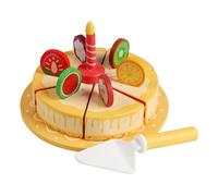 Perfeclan Giocattolo di Legno per Bambini, Giocattolo educativo per Bambini dai 3 Anni in su, Finto per Giocare con Il Cibo, Torta Finta per sviluppare Le