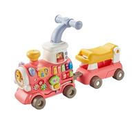 Perfeclan Giocattolo educativo per Bambini con Effetto sonoro, Modello Treno a Vapore, Centro attività, Giocattolo per l'apprendimento precoce, Rosa