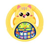 Perfeclan Giocattolo per Bambini del Volante Giocattolo sensoriale con Gioco di Suono e Musicale di Guida simulato Early Educational for Boys Regalo, Giallo