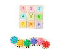 perfeclan Giocattolo per L'apprendimento Della Matematica in Legno con Ingranaggi Arcobaleno per Bambini di 3, 4 E 5 Anni