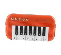 perfeclan Giocattolo per pianoforte musicale tascabile per bambini, per l'apprendimento prescolare, interattivo, mini tastiera elettronica, strumento, Orangina