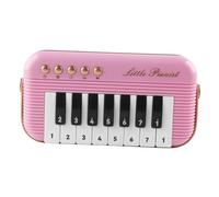 perfeclan Giocattolo per pianoforte musicale tascabile per bambini, per l'apprendimento prescolare, interattivo, mini tastiera elettronica, strumento, Rosa