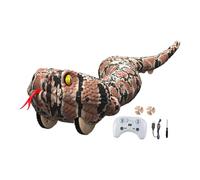 Perfeclan Giocattolo Serpente telecomandato, Giocattolo Serpente Finto, educativo Divertente, Modello Rettile, strisciante elettronico per Bambini, Natale, Marrone