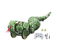 Perfeclan Giocattolo Serpente telecomandato, Giocattolo Serpente Finto, educativo Divertente, Modello Rettile, strisciante elettronico per Bambini, Natale, Verde