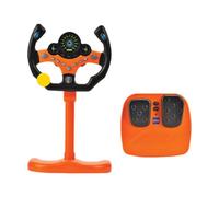 perfeclan Giocattolo Volante Simulato con Supporto, Volante Elettrico Precoce, Giocattolo di Guida per Bambine in Età Prescolare, Arancia, Taglia unica