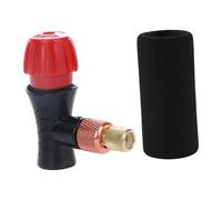 Perfeclan Gonfiatore per Pneumatici per Bici Ispessito Componente Portatile Testa di gonfiaggio Portatile Ugello per bombola di CO2 per, Copertura in Spugna Nera