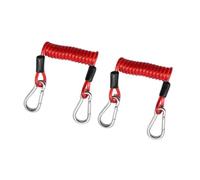 Perfeclan Guinzaglio per tavola da Paddle, Corda di Collegamento per tavola da Paddle, guinzaglio a Spirale Fisso e Resistente per Kayak, Longboard, Tavole da, Rosso