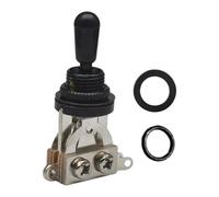 perfeclan Interruttore a levetta a 3 vie per chitarra elettrica, selettore pickup, parti metalliche, accessori per strumenti musicali da uomo e da donna, Dado Esagonale Nero