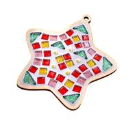 perfeclan Kit artigianale per sottobicchieri in mosaico, decorazione per la casa, vassoio per bevande, Natale, fai da te, piastrelle in mosaico per artigianato, Stella