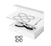 Perfeclan Kit di Braccialetti permanenti Regali Braccialetti con Chiusura Fai-da-Te alla Moda Romantica Creazione di Braccialetti per la Festa di Anniversario, 1 Paio Nero