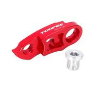 Perfeclan Kit di Estensione per forcellino del deragliatore della Bici, Parte di Modifica in Lega di Alluminio Resistente per Accessorio volano 34T-52T con Vite, Rosso