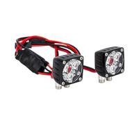 Perfeclan Kit di Illuminazione per Auto Modello da 2 Pezzi, in Lega di Alluminio Nera, Professionale, Multiuso, Accessori di Riparazione CH3, robusti per SCX10