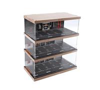 Perfeclan Kit di Modellismo Diorama, Vetrina per Auto Modello 1/64 Vetrina per Garage per Auto Vetrina per Espositore Protezione Vetrina in Acrilico per Collezionisti Auto, 3 Livelli