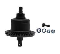 Perfeclan Kit differenziale per Auto RC, Accessori, Parte di Ricambio, Metallo Leggero e Robusto di Alta qualità per 1:10 Rally Slash, Black Anteriore