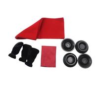 perfeclan Kit per la cura del pianoforte, copri-ruote, copri-tasti, panno, protezioni per pavimenti in legno, copri-pedali, manicotti, copri-tastiera